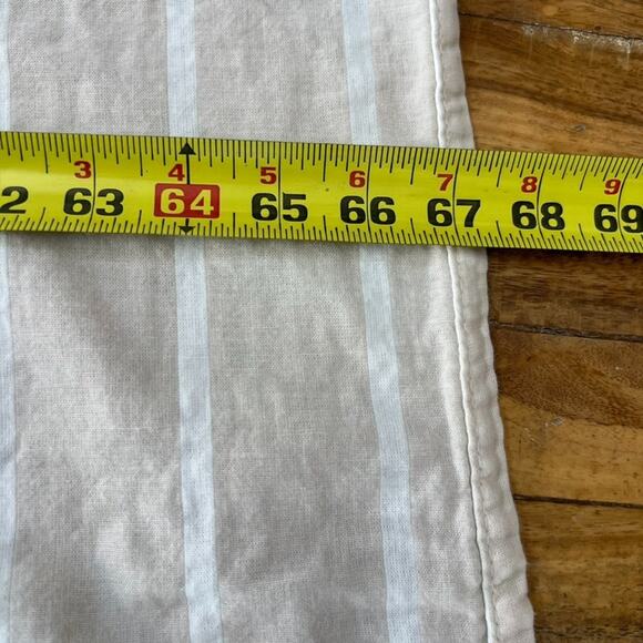 Threshold Shower Curtain Beige & White Striped 100% Cotton 67" x 68.5" - Picture 11 of 11